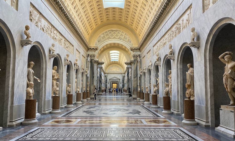 A gallery in the Vatican Museums in Rome